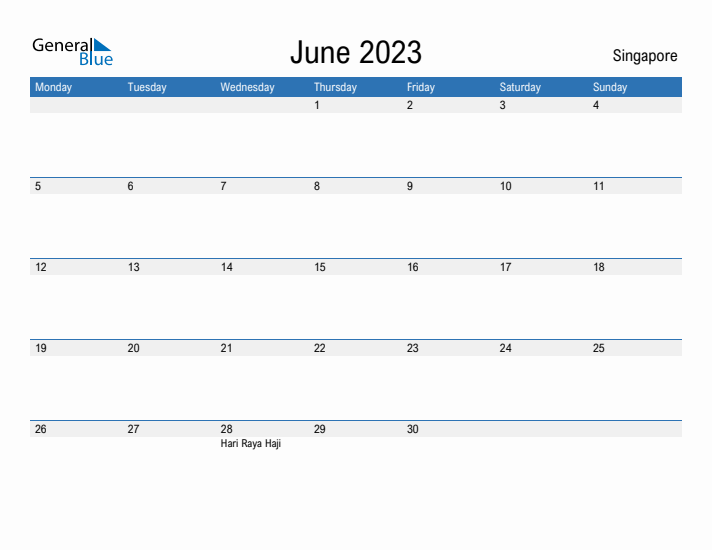 Fillable June 2023 Calendar