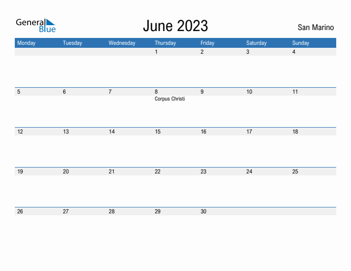 Fillable June 2023 Calendar