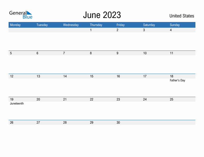 Fillable June 2023 Calendar