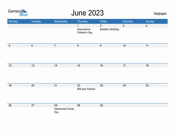 Fillable June 2023 Calendar