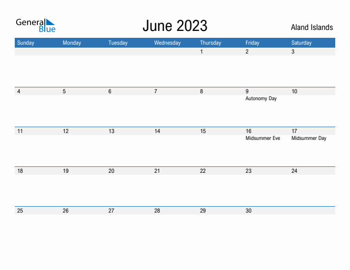 Fillable June 2023 Calendar