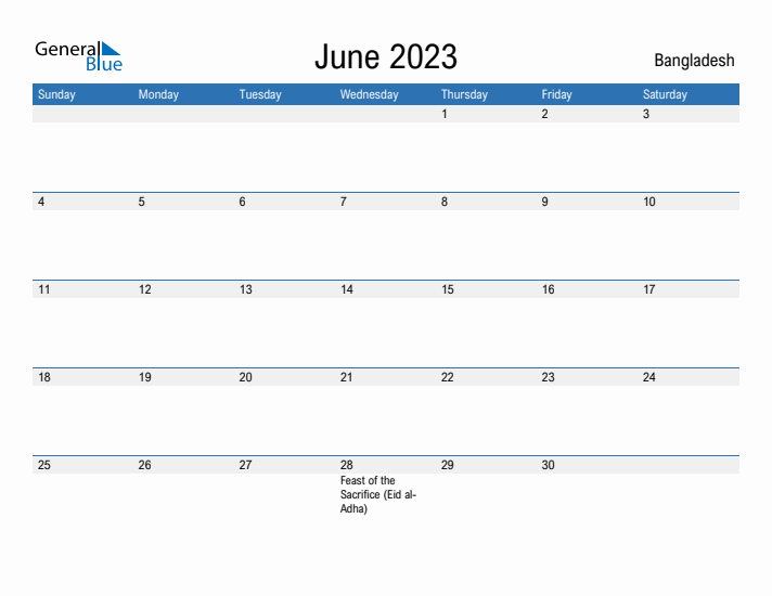 Fillable June 2023 Calendar