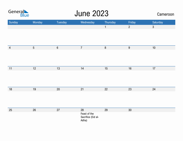 Fillable June 2023 Calendar