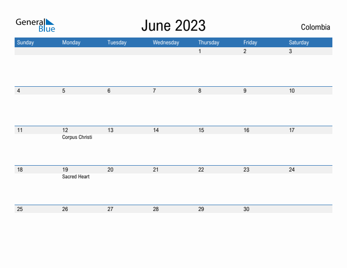 Fillable June 2023 Calendar