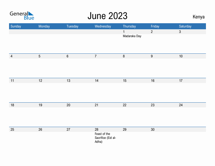 Fillable June 2023 Calendar