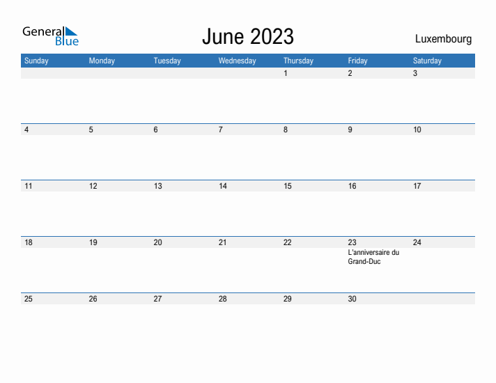 Fillable June 2023 Calendar