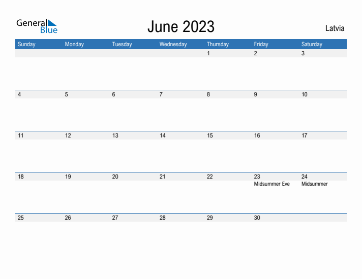 Fillable June 2023 Calendar