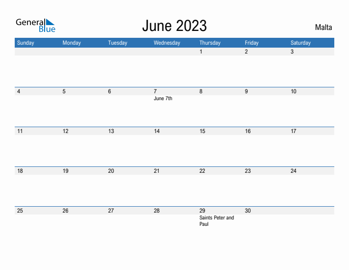 Fillable June 2023 Calendar