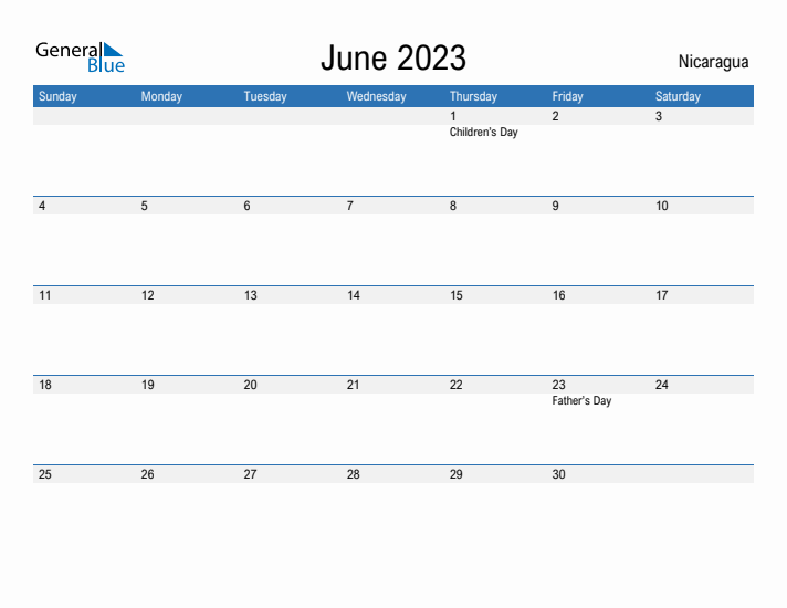 Fillable June 2023 Calendar