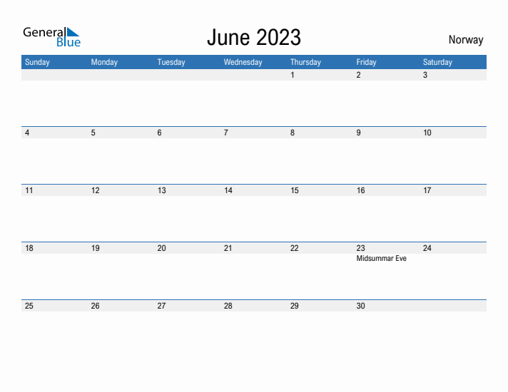 Fillable June 2023 Calendar