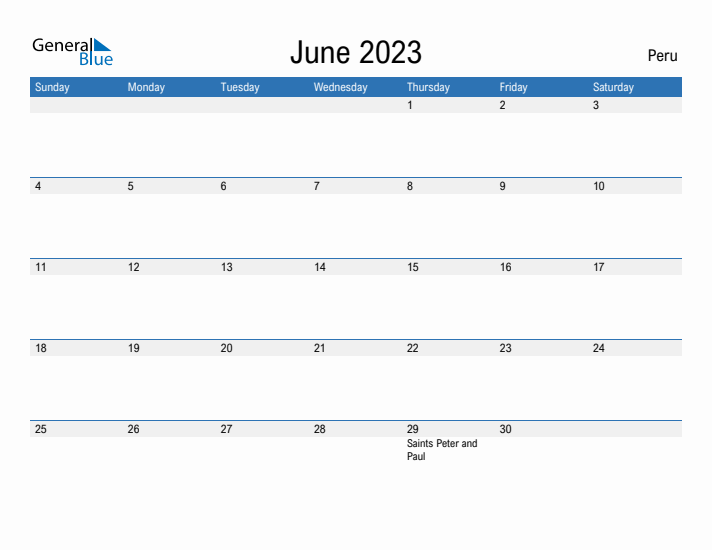 Fillable June 2023 Calendar