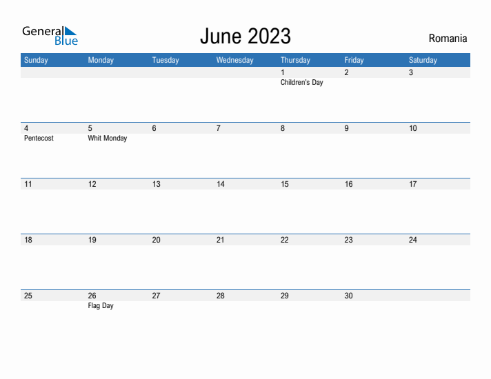 Fillable June 2023 Calendar