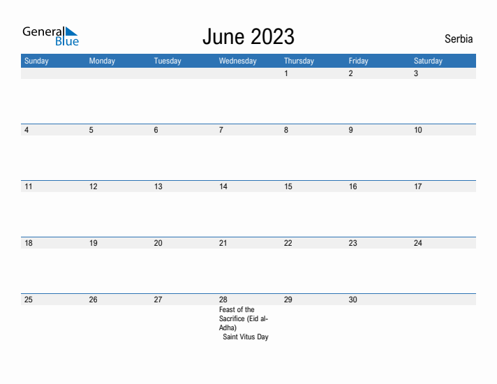 Fillable June 2023 Calendar