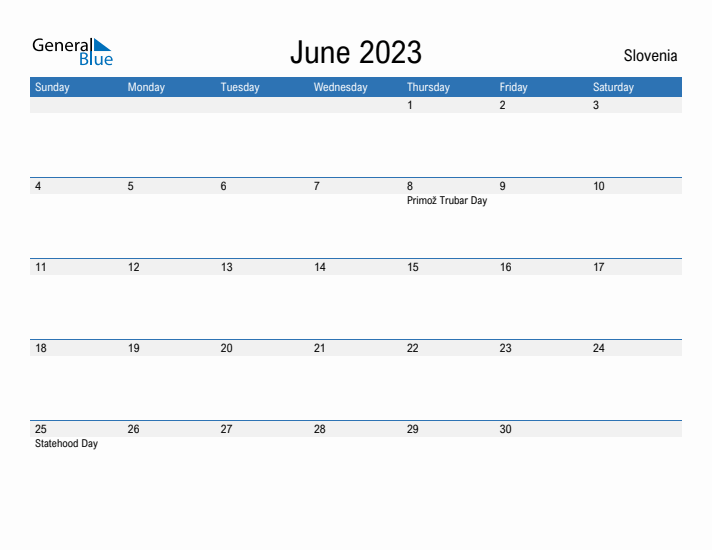 Fillable June 2023 Calendar