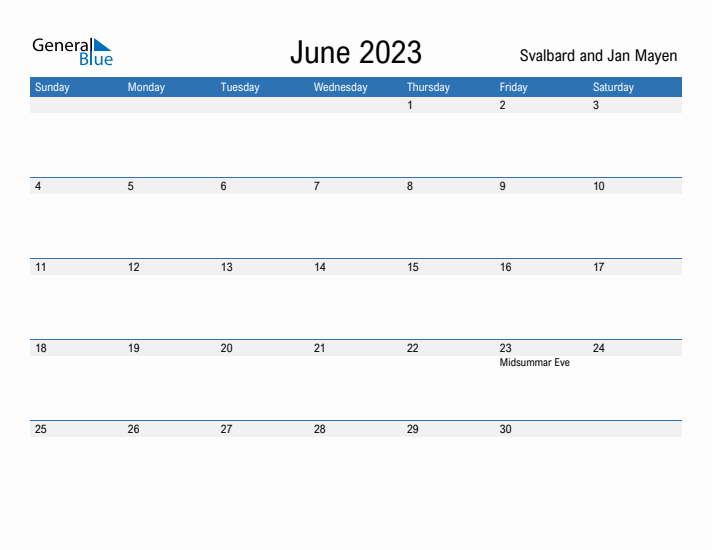 Fillable June 2023 Calendar