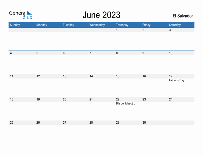 Fillable June 2023 Calendar