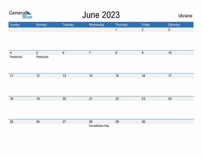 Fillable June 2023 Calendar