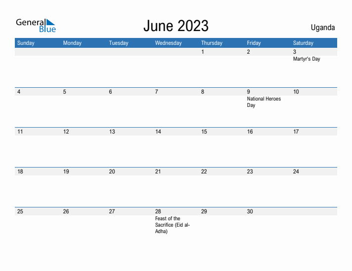 Fillable June 2023 Calendar