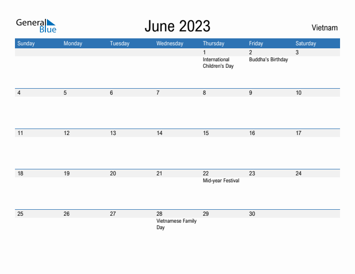 Fillable June 2023 Calendar