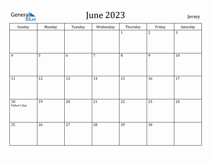 June 2023 Calendar Jersey