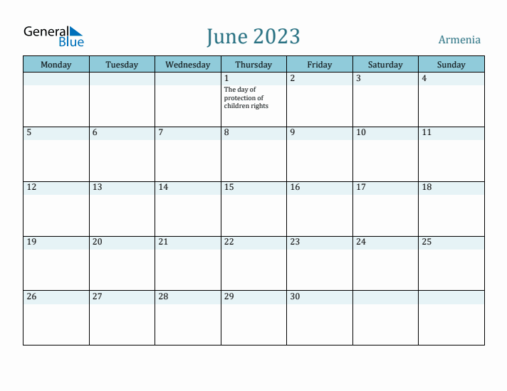 June 2023 Calendar with Holidays