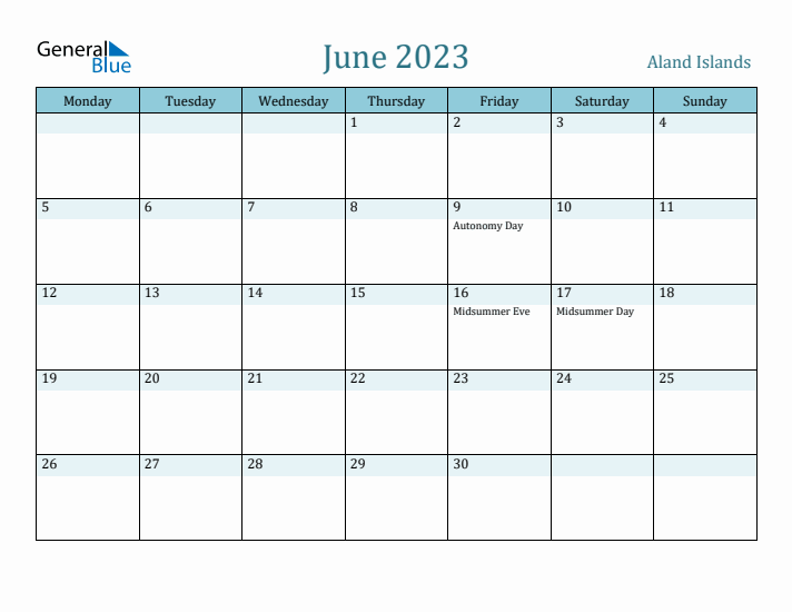 June 2023 Calendar with Holidays