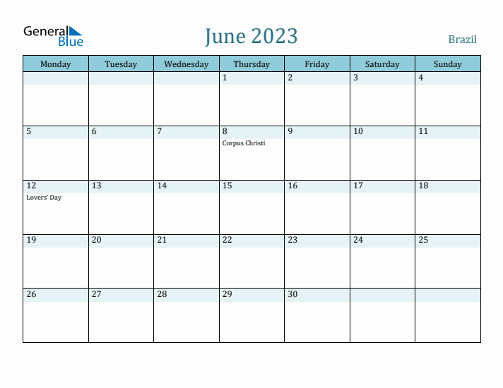 June 2023 Calendar with Holidays