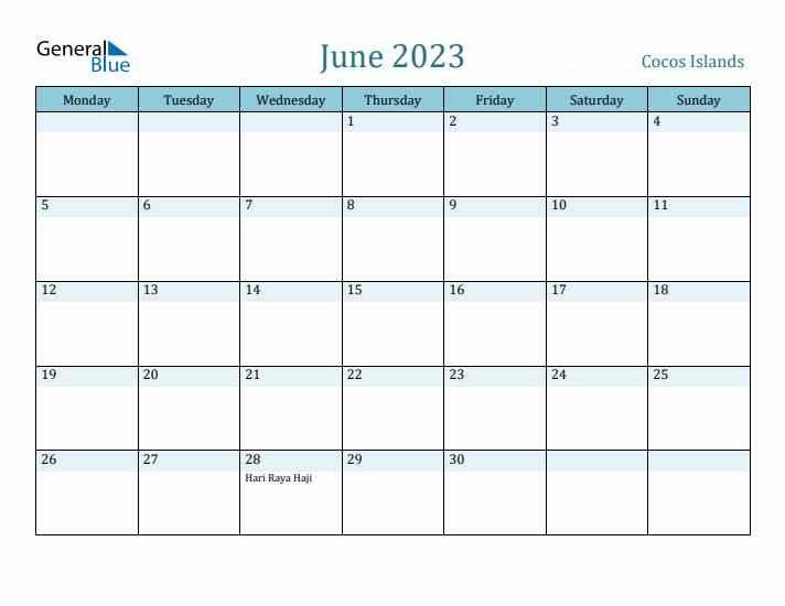 June 2023 Calendar with Holidays