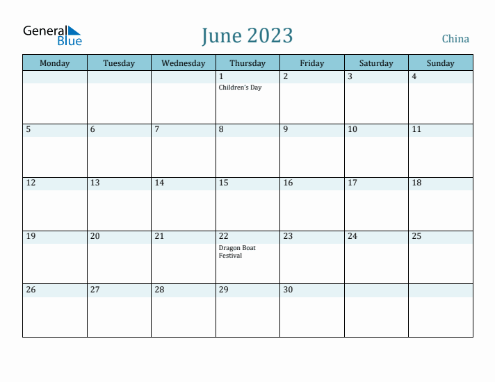 June 2023 Calendar with Holidays