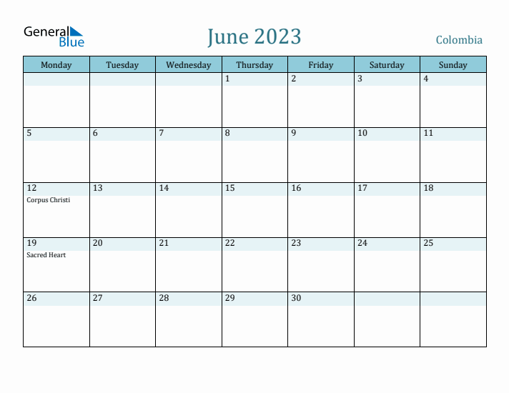 June 2023 Calendar with Holidays