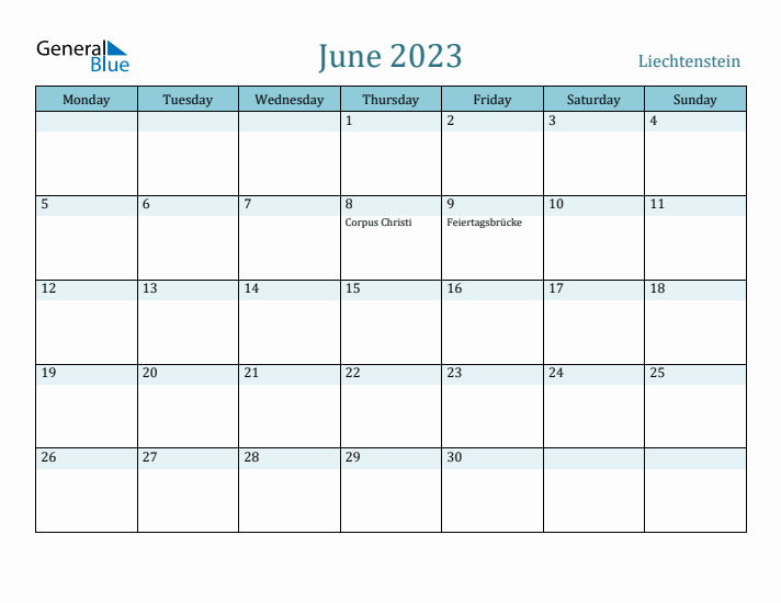 June 2023 Calendar with Holidays