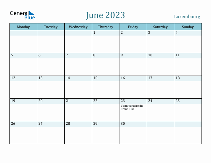 June 2023 Calendar with Holidays