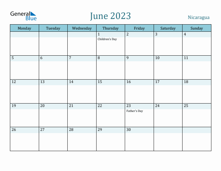 June 2023 Calendar with Holidays