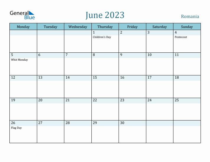 June 2023 Calendar with Holidays