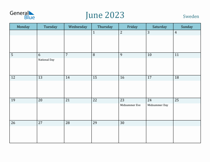 June 2023 Calendar with Holidays