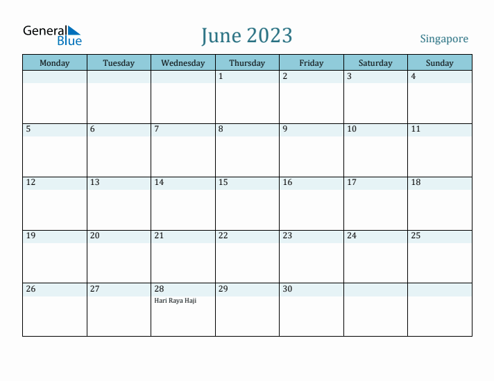 June 2023 Calendar with Holidays