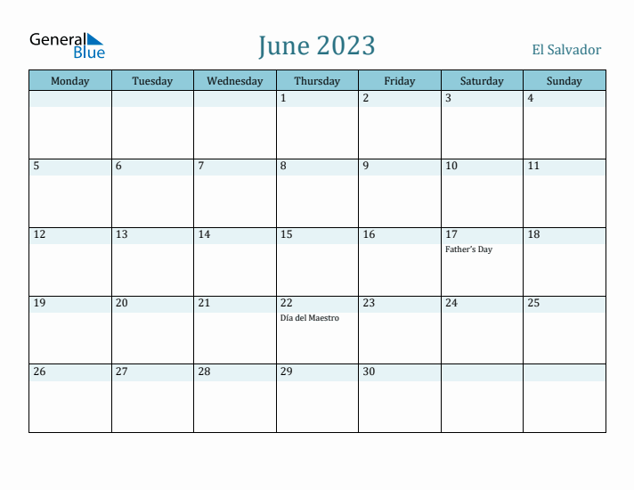 June 2023 Calendar with Holidays