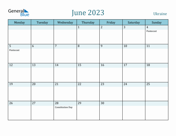 June 2023 Calendar with Holidays