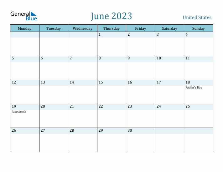 June 2023 Calendar with Holidays