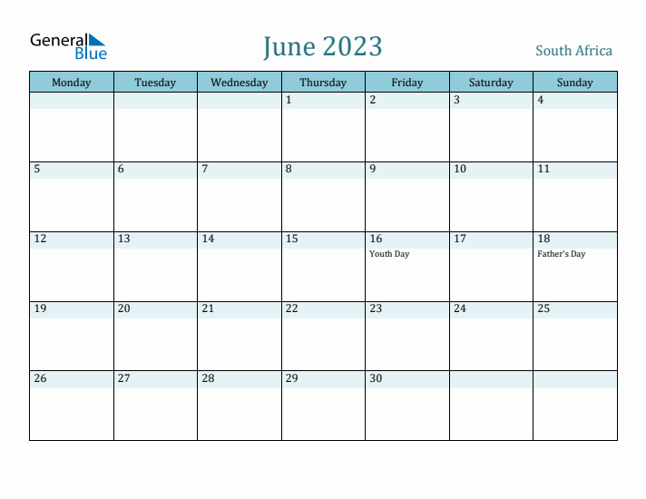 June 2023 Calendar with Holidays