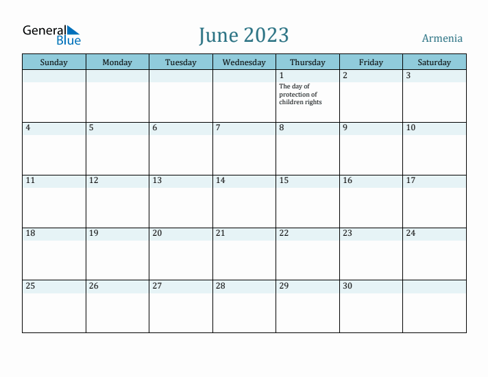 June 2023 Calendar with Holidays