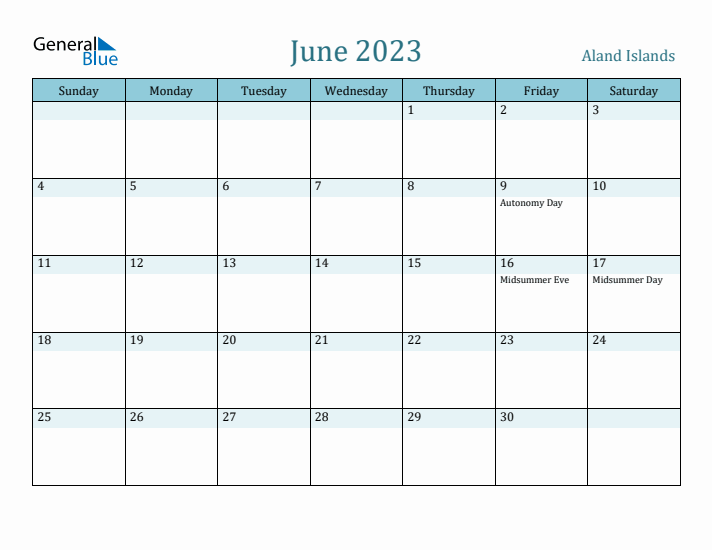 June 2023 Calendar with Holidays