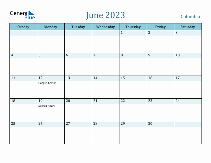 June 2023 Calendar with Holidays