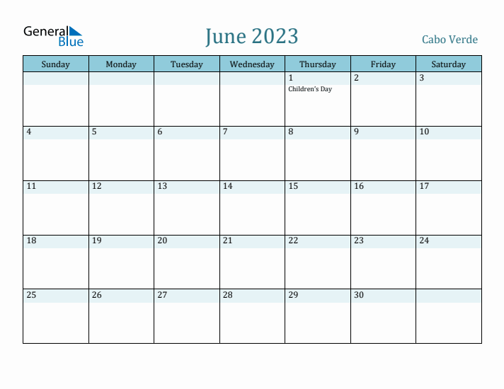 June 2023 Calendar with Holidays