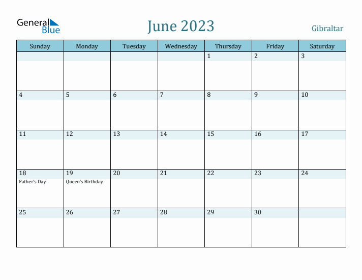 June 2023 Calendar with Holidays