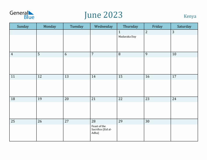 June 2023 Calendar with Holidays