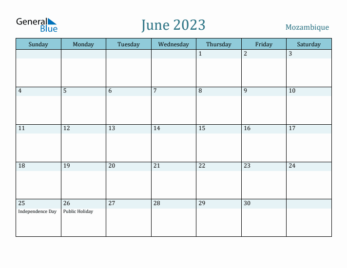 June 2023 Calendar with Holidays