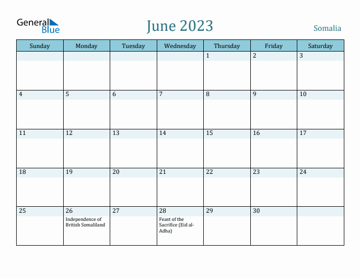 June 2023 Calendar with Holidays