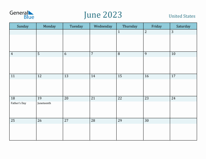 June 2023 Calendar with Holidays