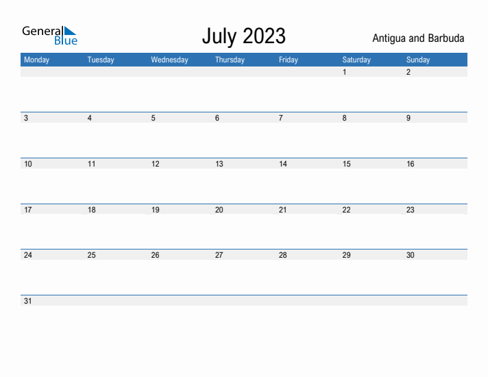 Fillable July 2023 Calendar